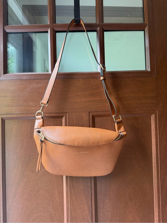 Poppy & Peonies Handbags - Poppy & Peonies Pebbled Leather Crossbody in Cognac